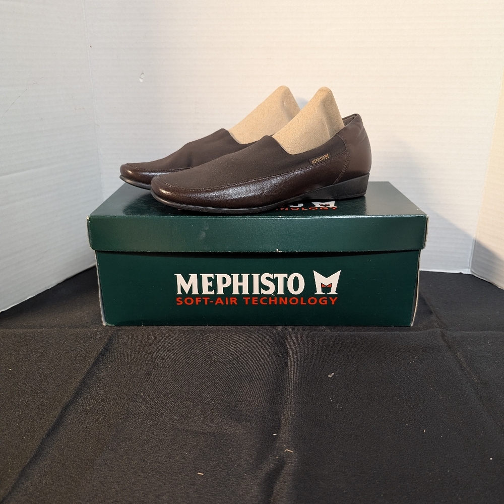 Mephisto Womens Ladies Brown Slip On Casual Dress Shoes size 6 1/2 EUR 4